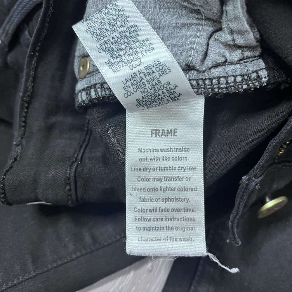 Frame Denim Le Skinny De Jeanne Unfinished Hem Sz 28 - Picture 11 of 14